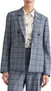 Jones New York Plaid Faux Double Breasted Blazer