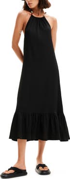 Desigual Beaded Strappy Midi Dress