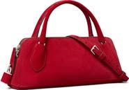 Tory Burch Lock Suede Top Handle Bag