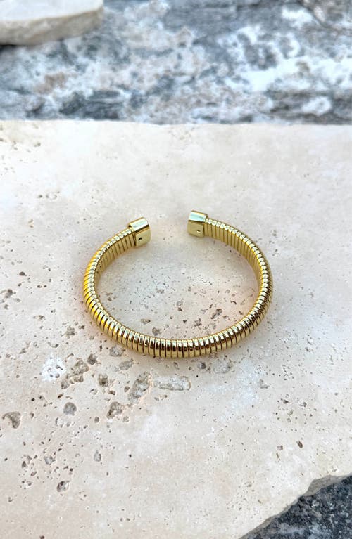 Adornia Omega Coil Cuff Bracelet In Gold