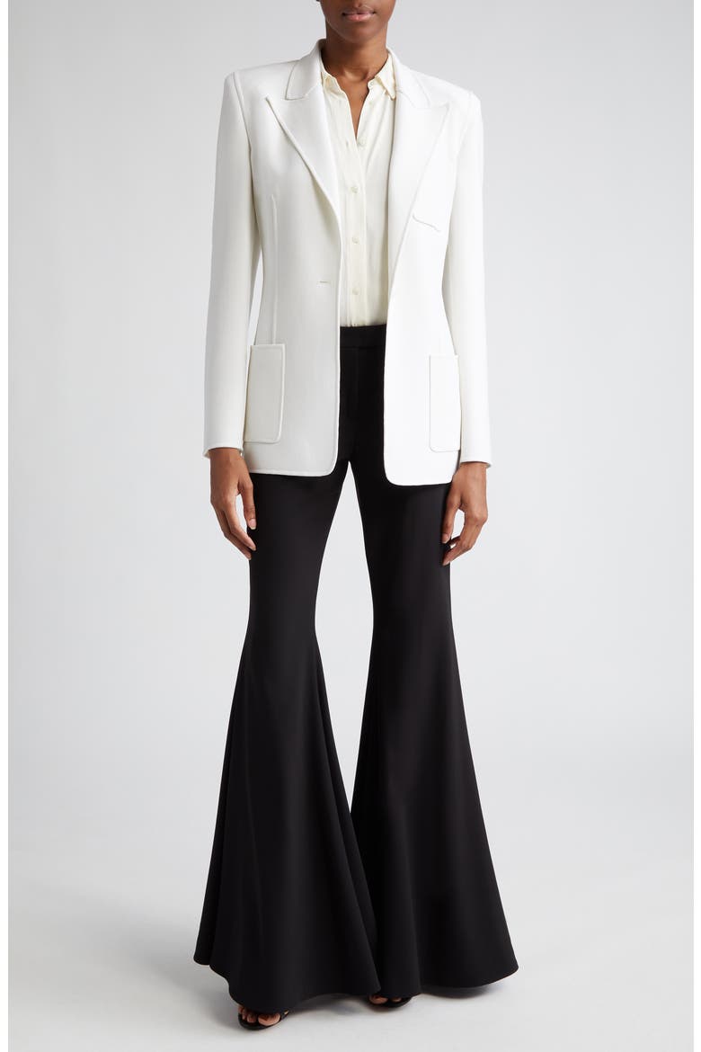 Joplin Virgin Wool Bell Bottom Pants, Alternate, color, BLACK
