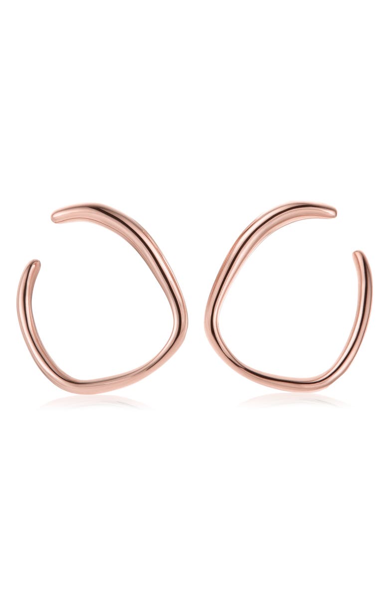 Monica Vinader Nura Reef Wrap Hoop Earrings, Main, color, Rose Gold