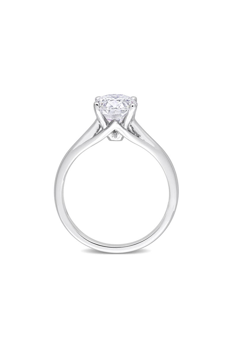 Oval Cut Lab-Created Moissanite Ring, Alternate, color, WHITE