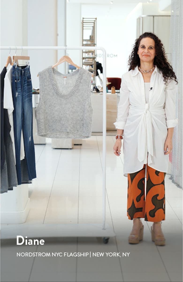 Dream Maker Crop Alpaca Blend Sweater Vest, sales video thumbnail