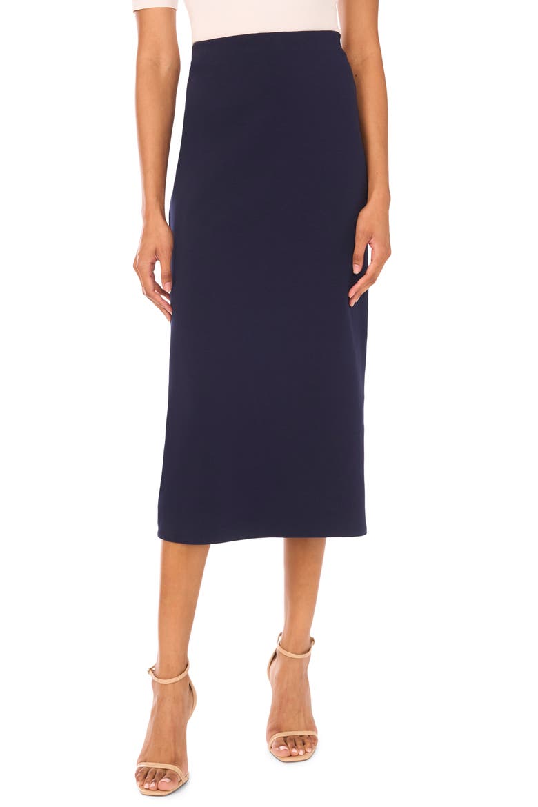 Pull On Midi Skirt, Main, color, CLASSIC NAVY