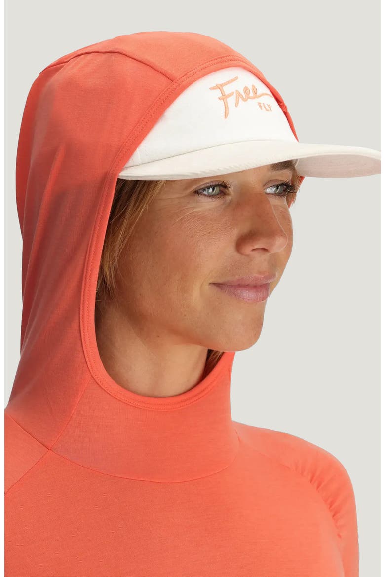 Elevate Fitted Lightweight Performance Hoodie, Alternate, color, FLAMINGO