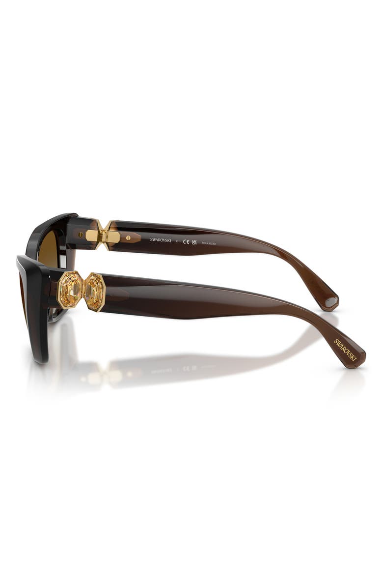 Swarovski 54mm Polarized Cat Eye Sunglasses, Alternate, color, 