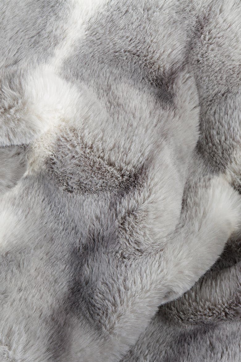 Dayton Multi Faux Fur Throw - 50" x 60", Alternate, color, GREY/WHITE/BLACK