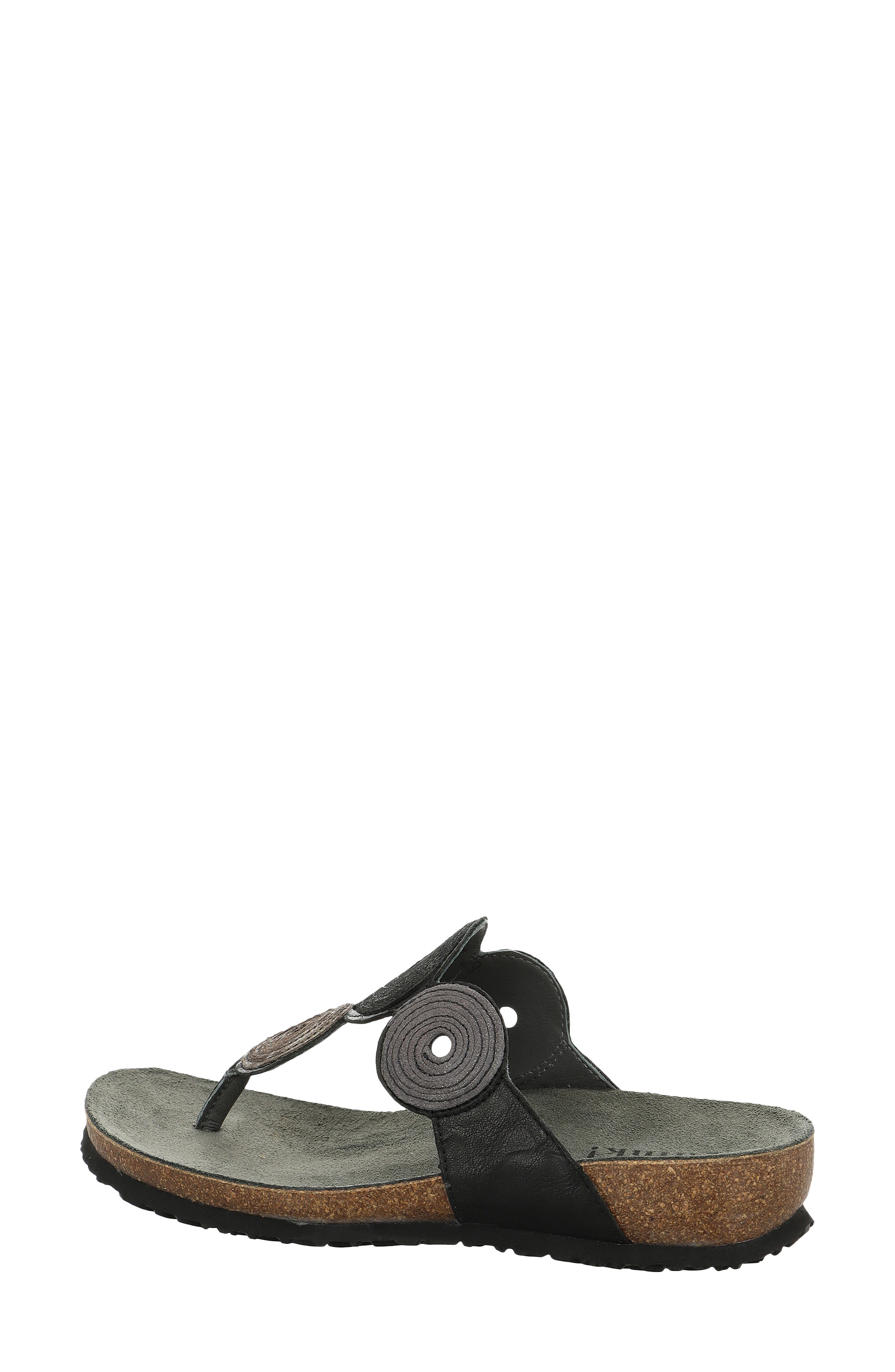 Think! Julia Circles Flip Flop, Alternate, color, Black