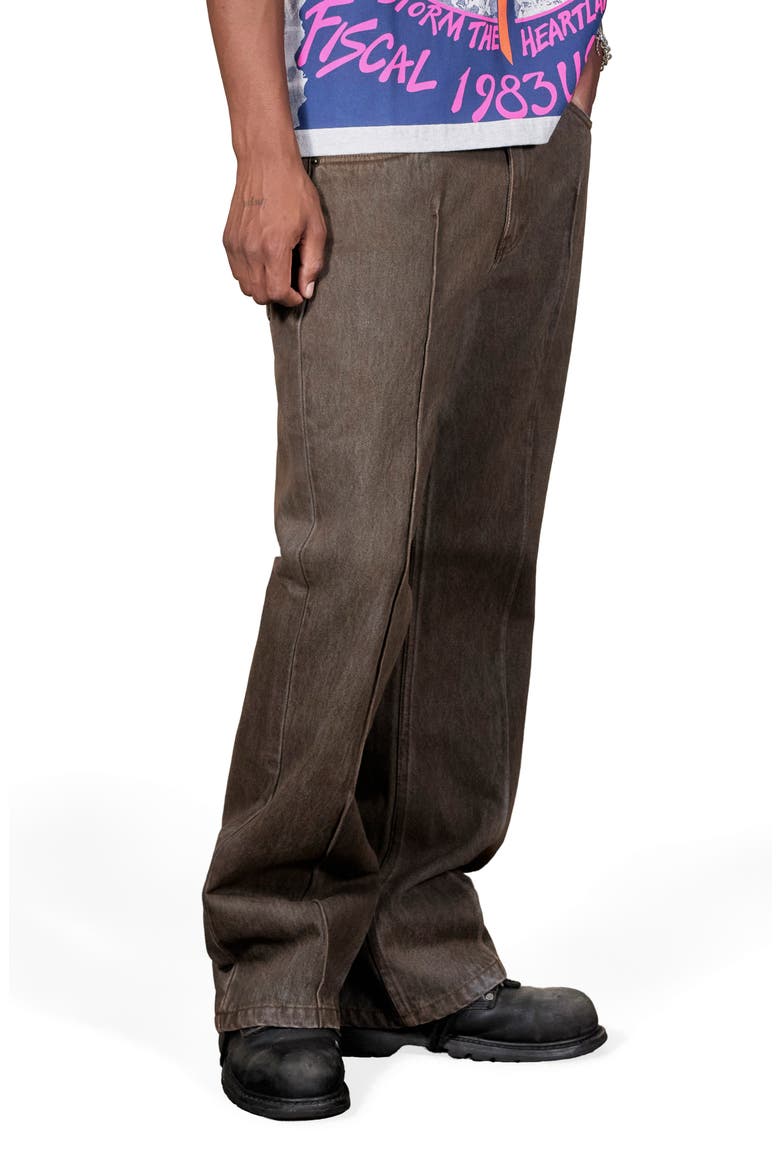 Spray Bootcut Jeans, Alternate, color, BROWN