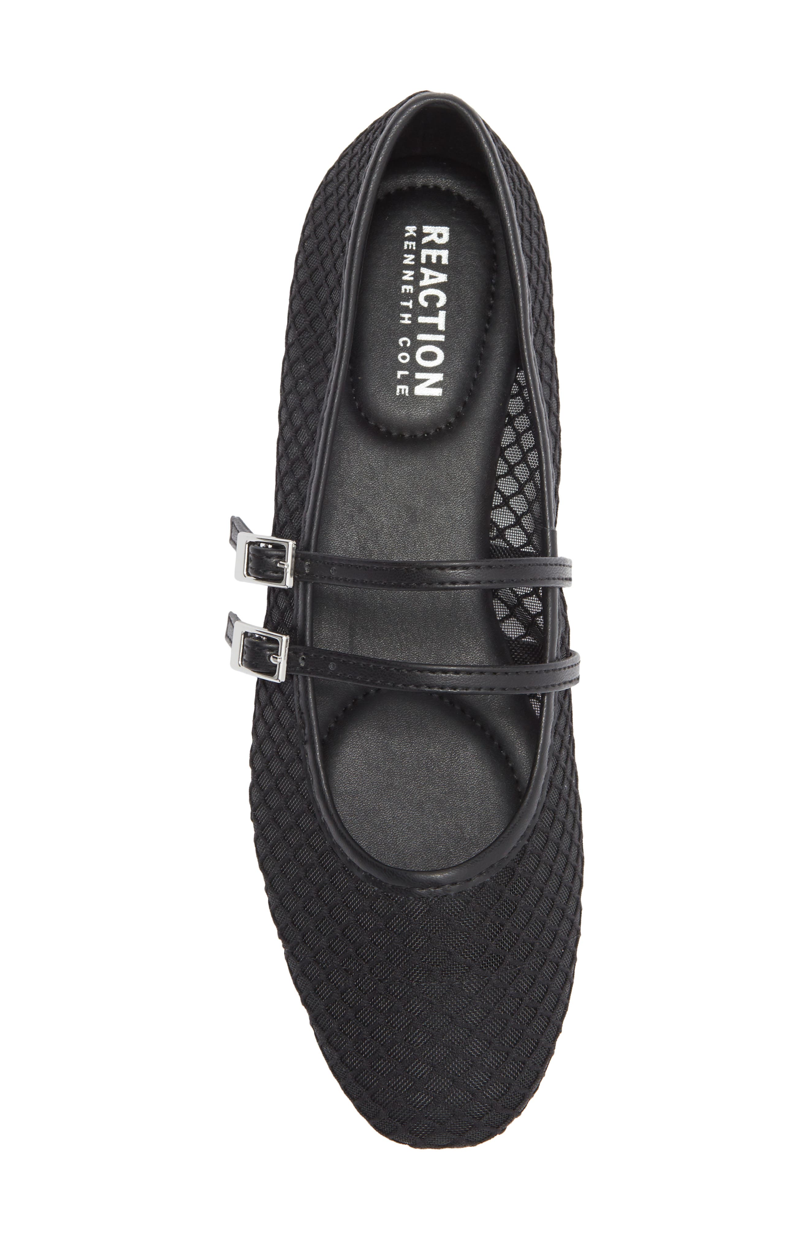 Reaction Kenneth Cole Malibu Mesh Mary Jane Flat, Alternate, color, Black Sport Mesh