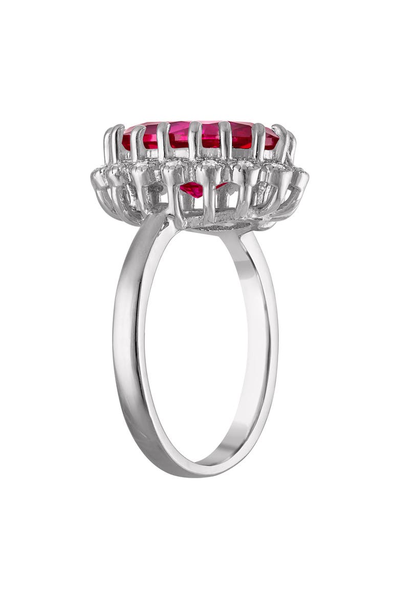 Lab Grown Rub Sterling Silver Ring, Alternate, color, WHITE