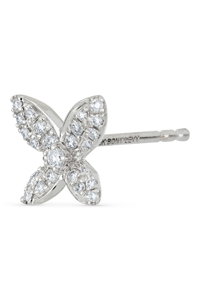 Icon 18k Gold Diamond Butterfly Stud Earrings, Alternate, color, 18K WHITE GOLD