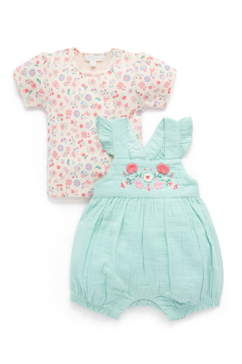 Embroidered Overall Set, Main, color, Aloe