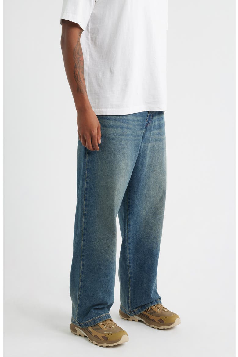 Hilham Straight Leg Jeans, Alternate, color, KHAKI TINTED BLUE