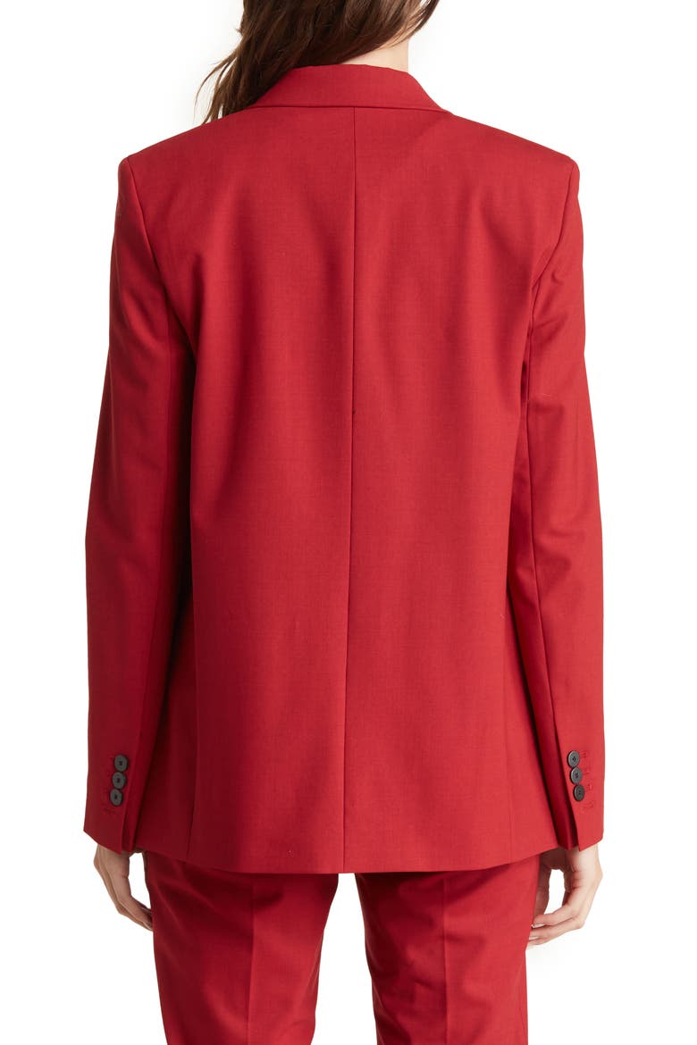 Piazza Double Breasted Wool Blend Jacket, Alternate, color, CRIMSON MELANGE