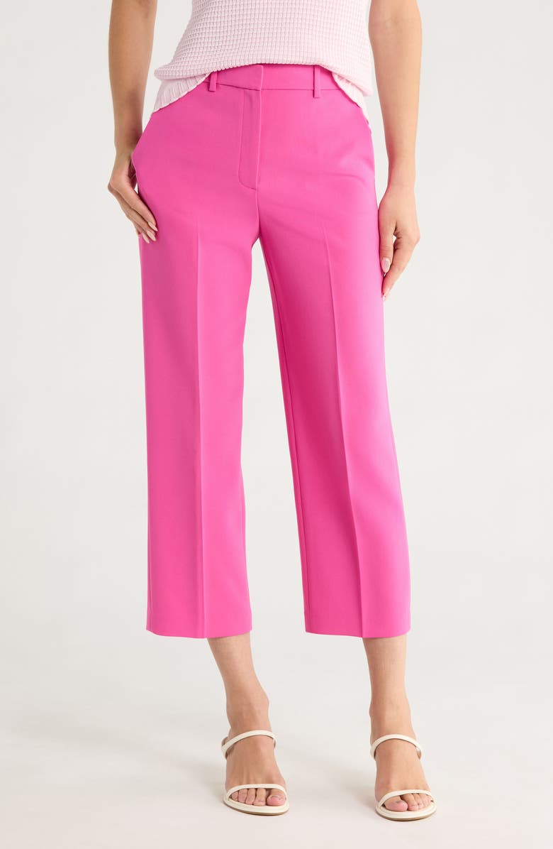 Theory High Waist Straight Leg Pants, Main, color, Carnation