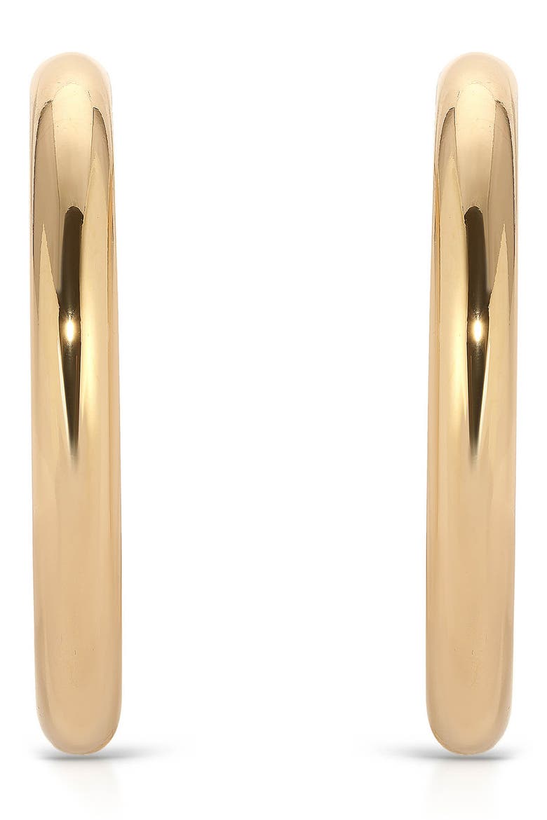 Large Thick Classic Hoop Earrings, Alternate, color, GOLD