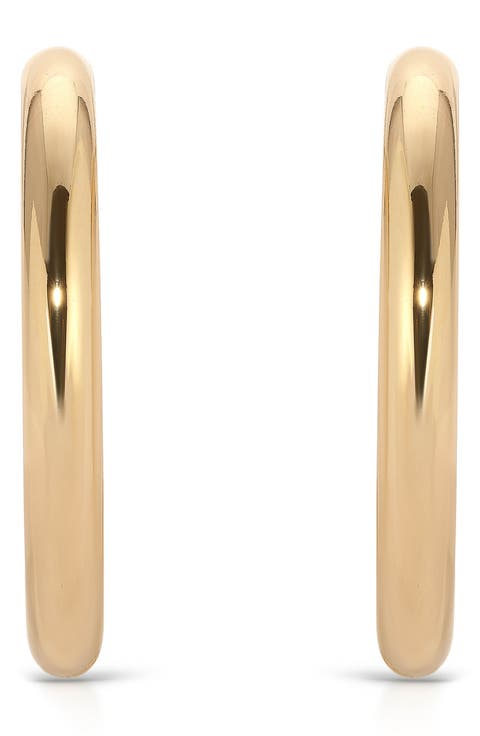 Large Thick Classic Hoop Earrings