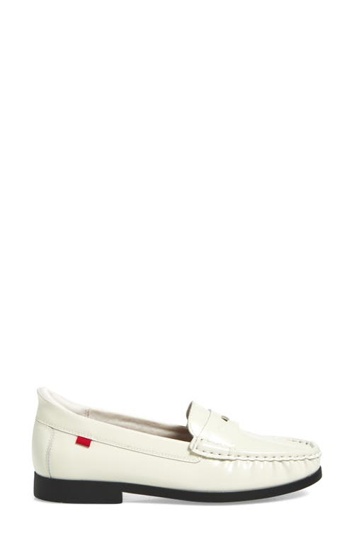 Marc Joseph New York Brightwater Ave Patent Penny Loafer In Ivory Patent