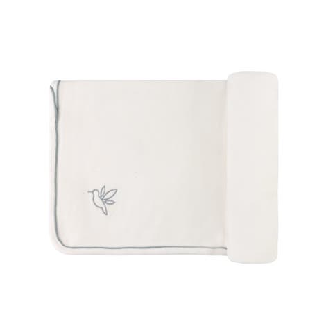 Velour Embroidered Bird & Butterfly Collection - Blanket