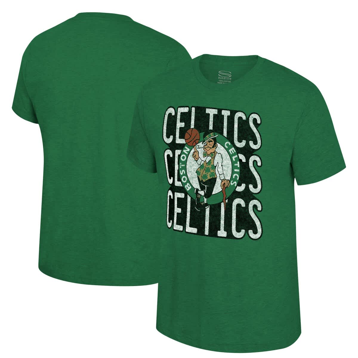 UnisexStadium Essentials Heather Green Boston Celtics Step Up T-Shirt