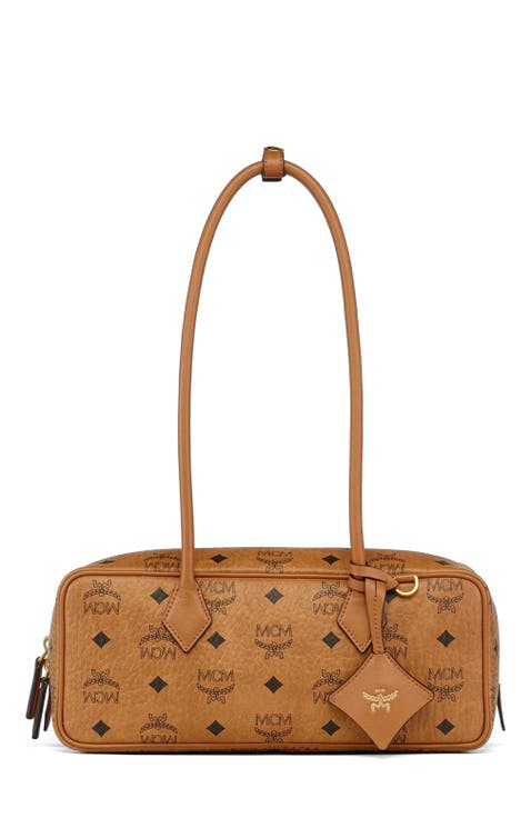 Small Aren East West Shoulder Bag in Visetos