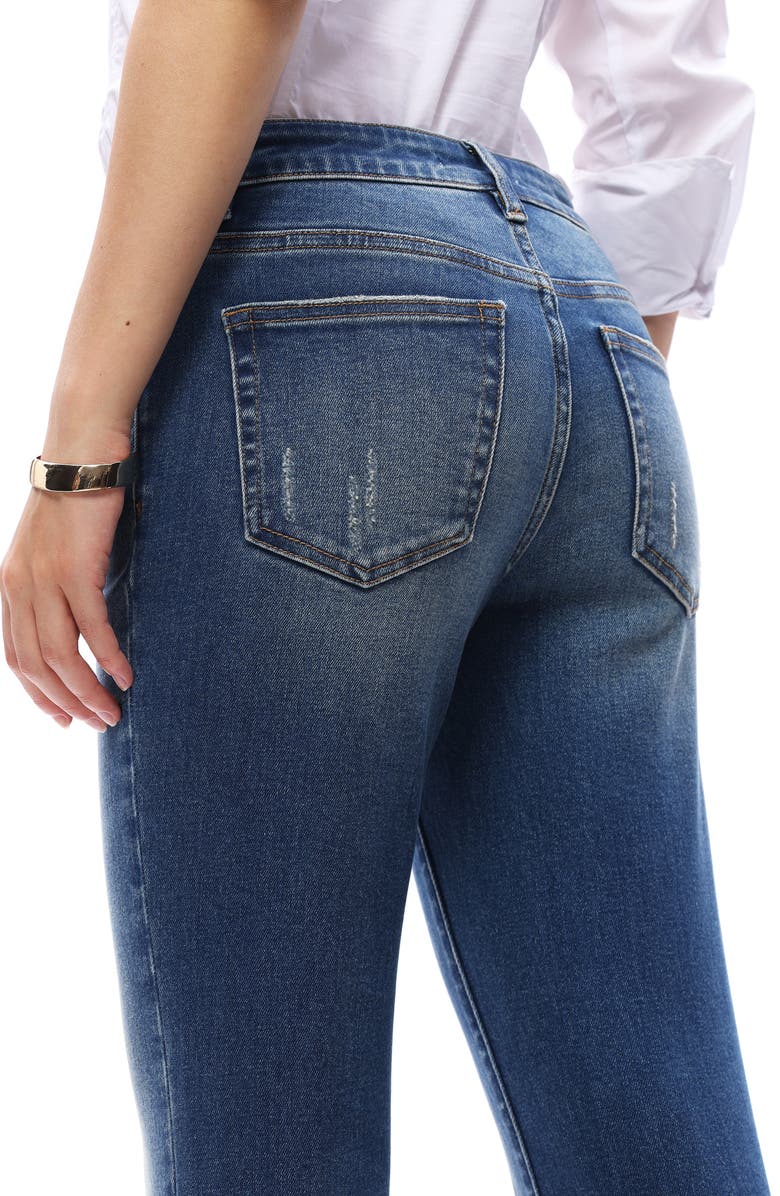 Bayeas Mid Rise Ankle Slim Jeans, Alternate, color, Vintage Medium Blue