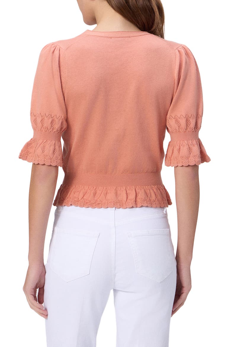 Vetra Cotton & Silk Blend Sweater, Alternate, color, PEACH TEA