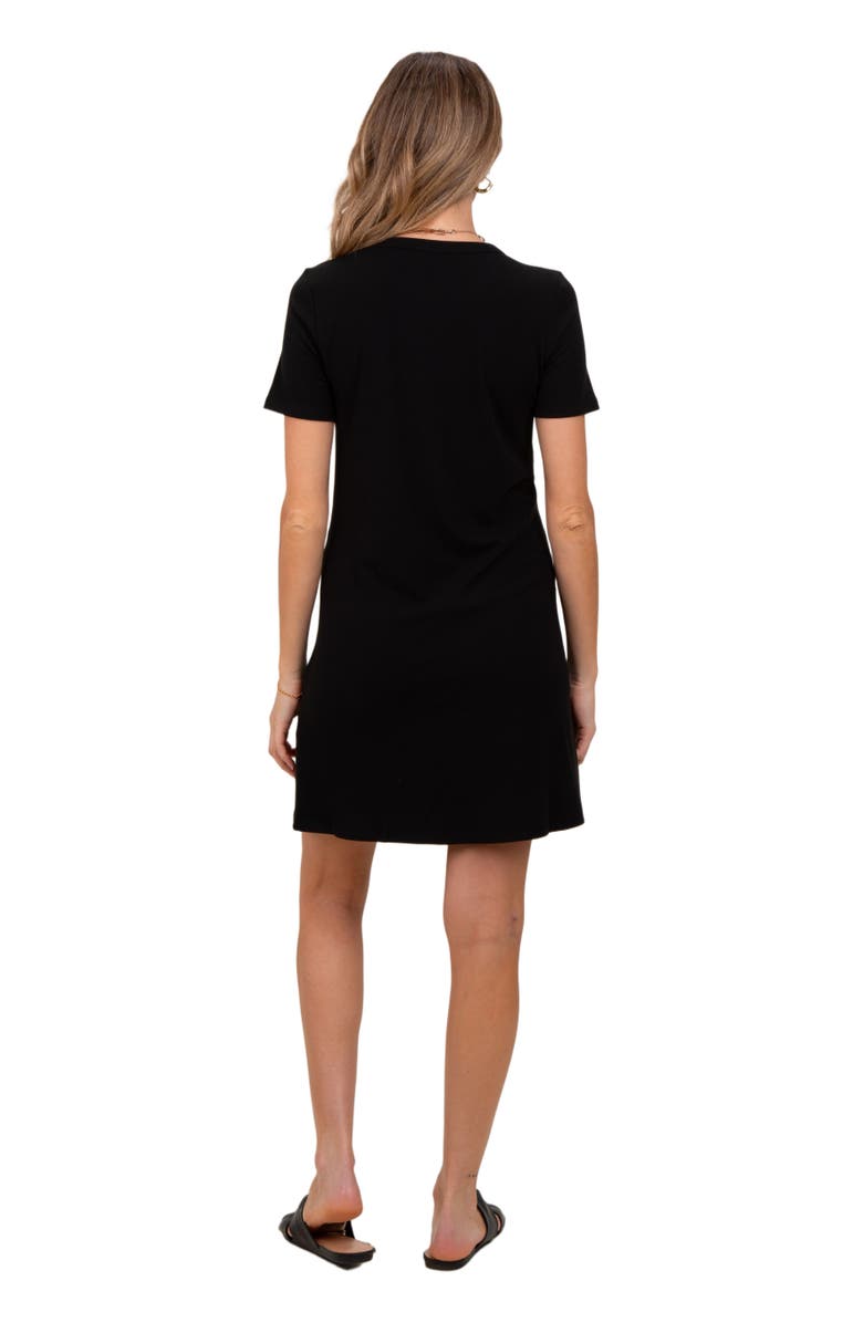 PinkBlush Ribbed Knit Basic Short Sleeve T-Shirt Dress, Alternate, color, 