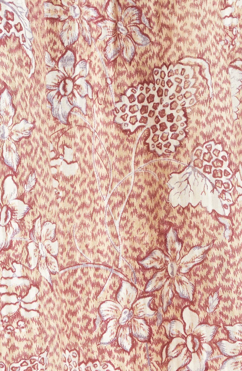 Ulla Johnson Manet Floral Print Cotton Blend Blouse, Alternate, color,