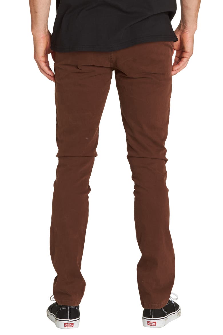 New Order Slim Straight Chinos, Alternate, color, RUST BROWN