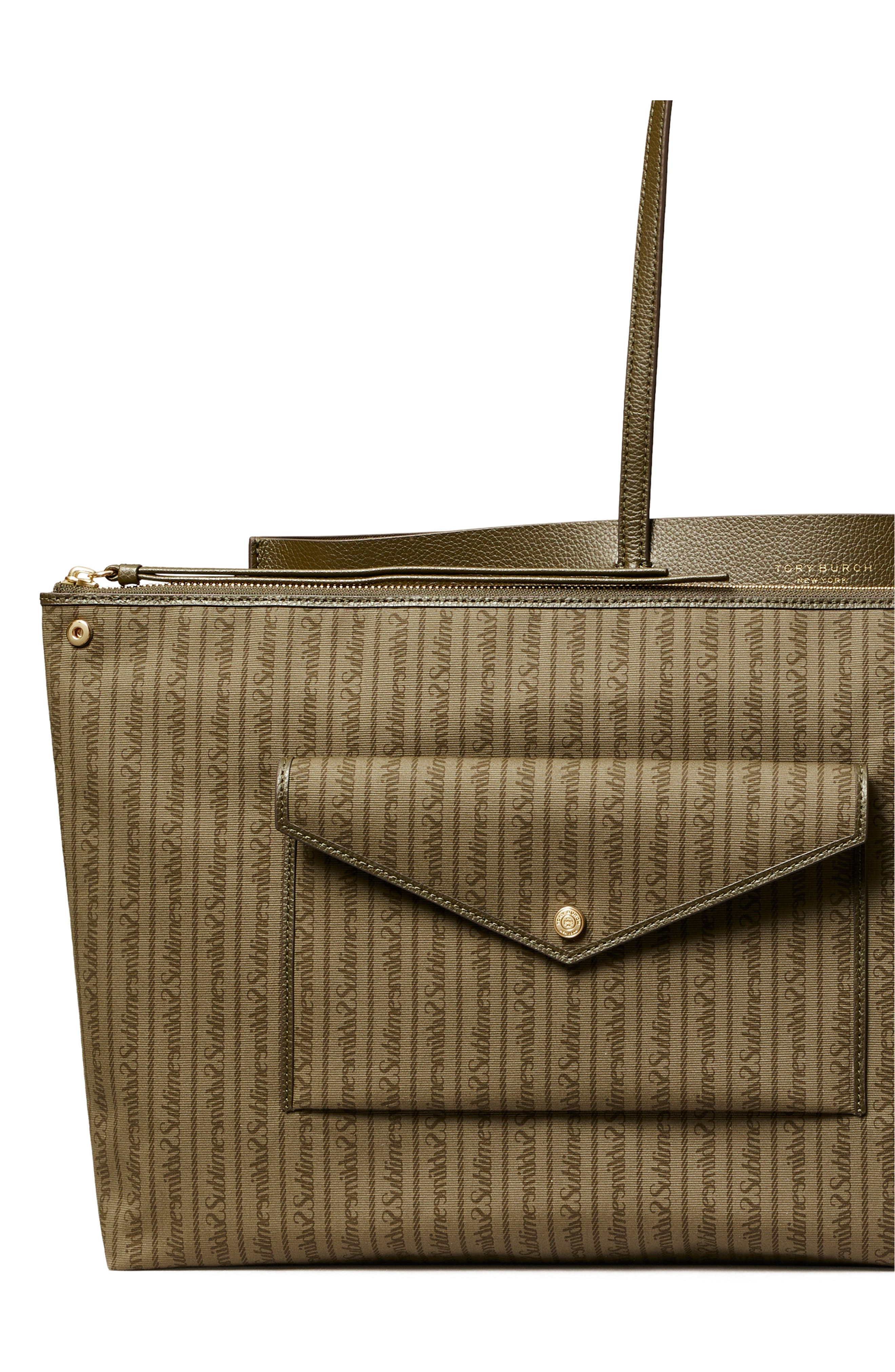 Perry Triple Compartment Leather Tote, Alternate, color, LECCIO