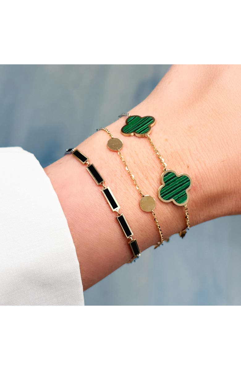 The Lovery Fine Jewelry Onyx Bar Bracelet, Alternate, color, Onyx