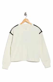 rag & bone Blanket Stitched Crop Sweatshirt