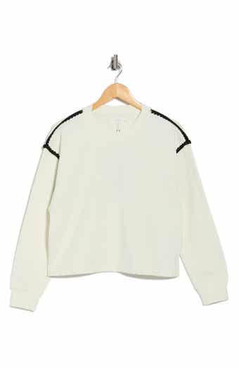 rag & bone Blanket Stitched Crop Sweatshirt