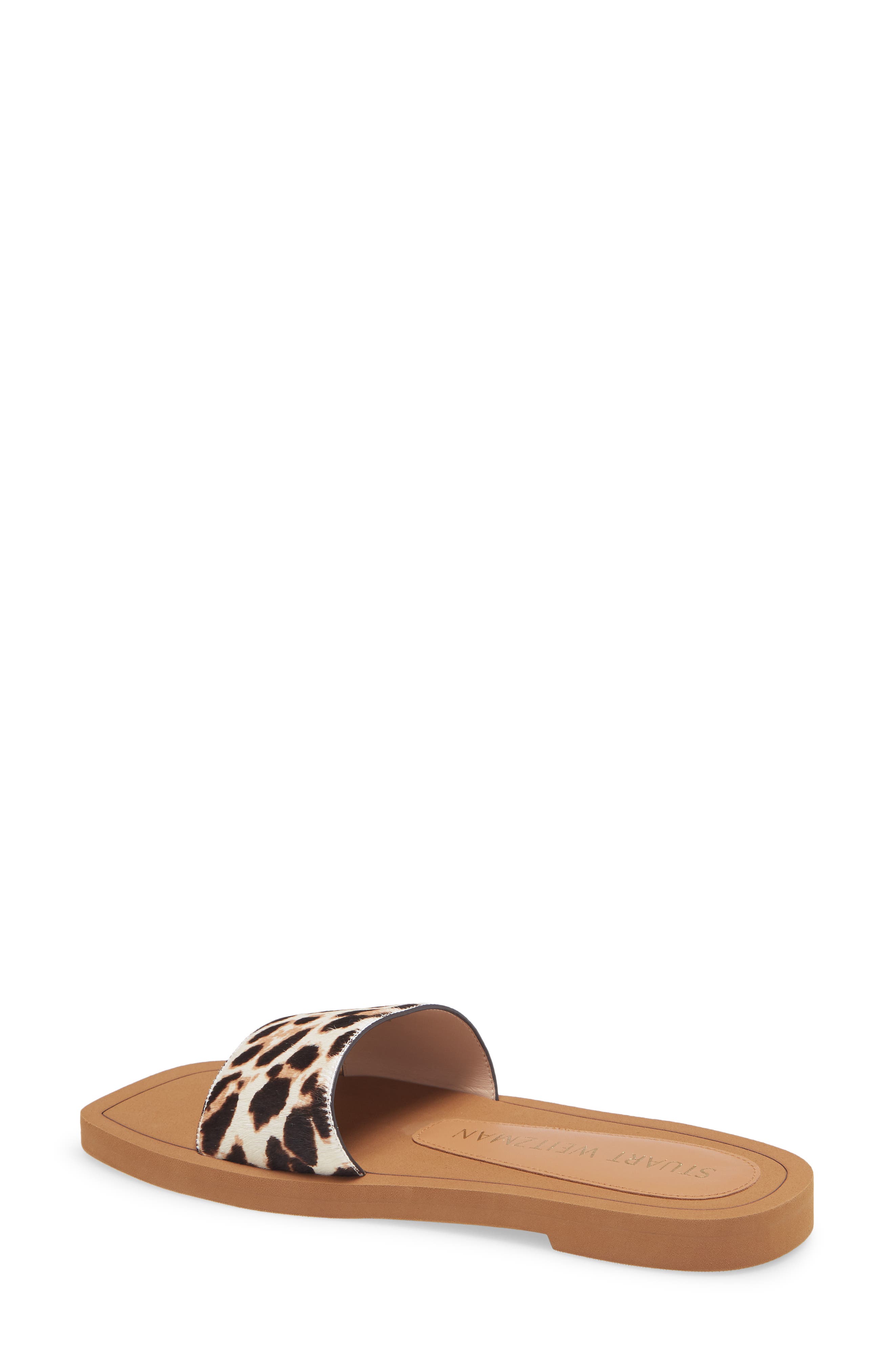 Delilah Genuine Calf Hair Slide Sandal, Alternate, color, CREAM