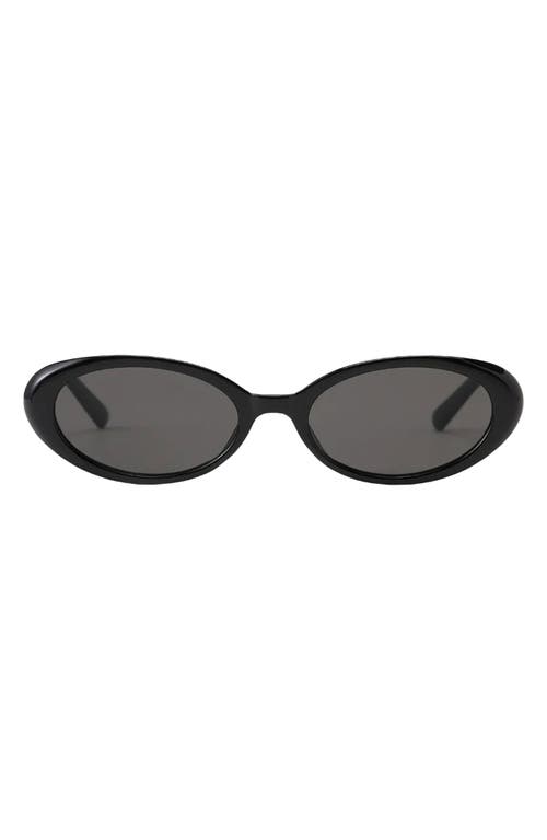 Fifth & Ninth Taya 53mm Polarized Oval Sunglasses in Black/Black 