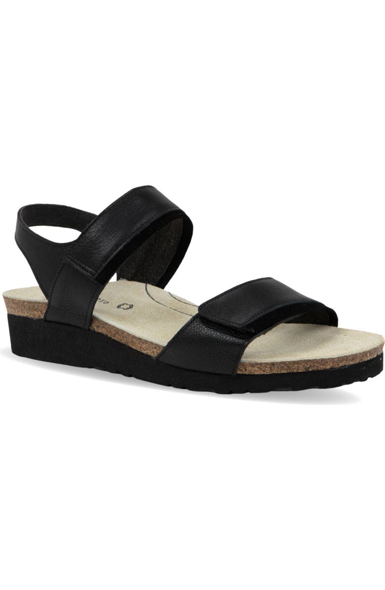 Naot Aisha Arch Pro Sandal, Main, color, Black Leather