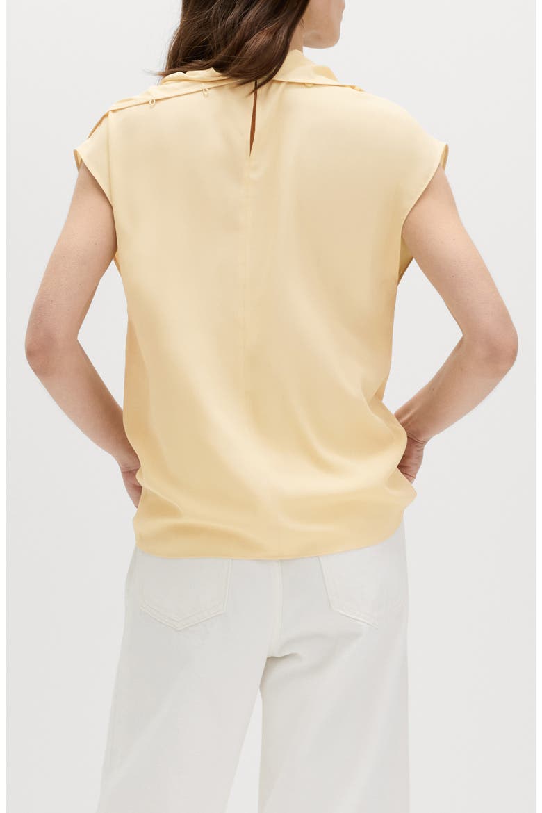 Scarf Detail Top, Alternate, color, YELLOW