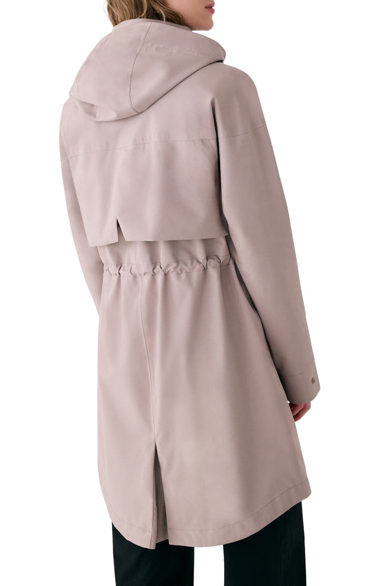 Piper 2.0 Hooded Water Repellent Raincoat, Alternate, color, PEBBLE