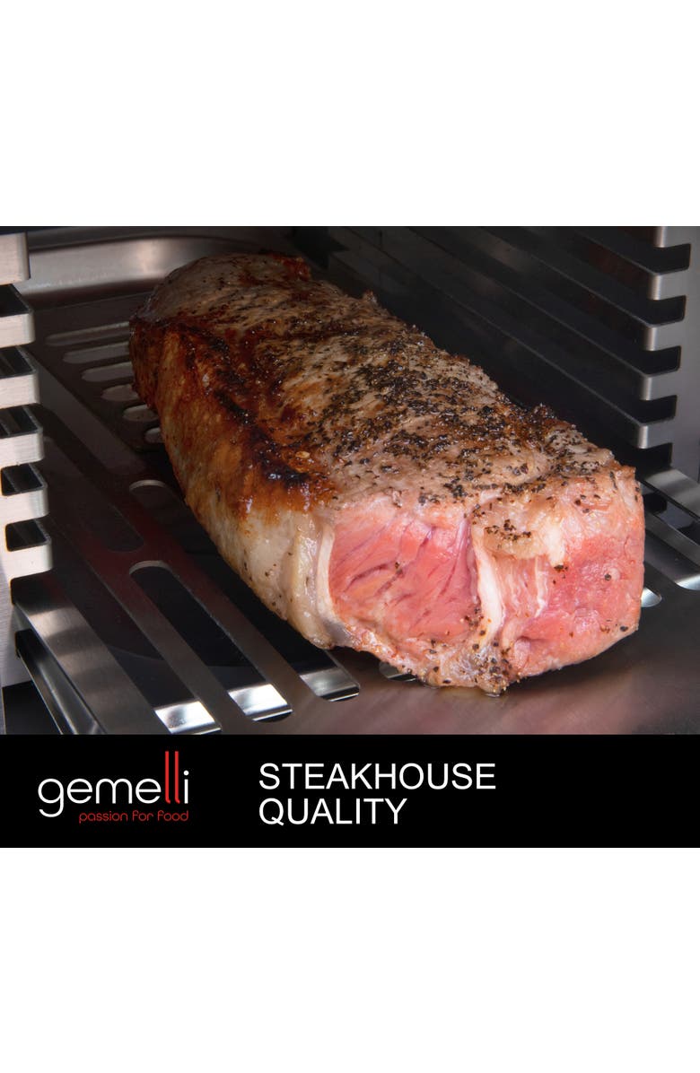 Gemelli Home Gemelli Gourmet Steak Grille, Infrared Superheating Up to 1560 Degrees, Electric Grill, Alternate, color, Black