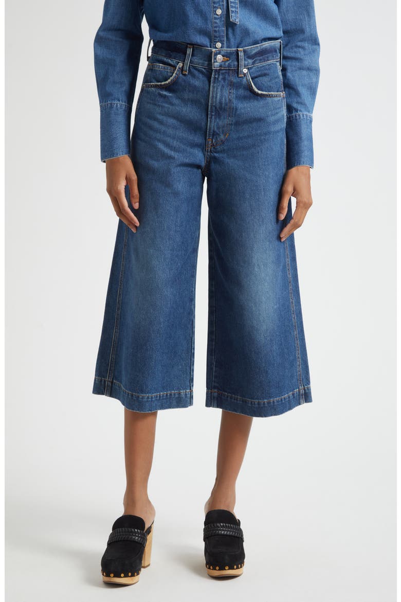 Marlow High Waist Culotte Jeans, Main, color, BANDIT