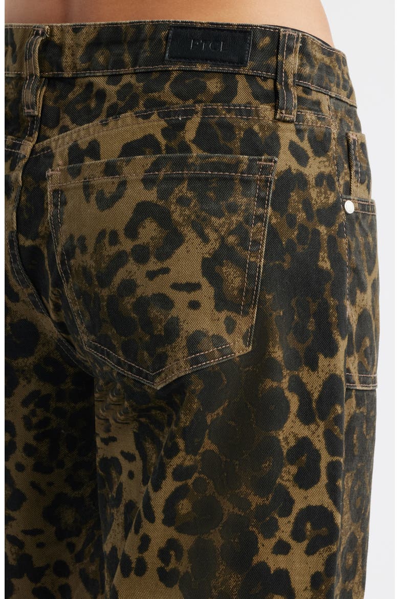 Low Rise Wide Leg Jeans, Alternate, color, LEOPARD