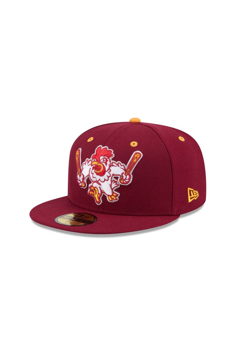 Men's New Era  Burgundy Northwest Arkansas Naturals Theme Nights 59FIFTY Fitted Hat, Alternate, color, Burgundy
