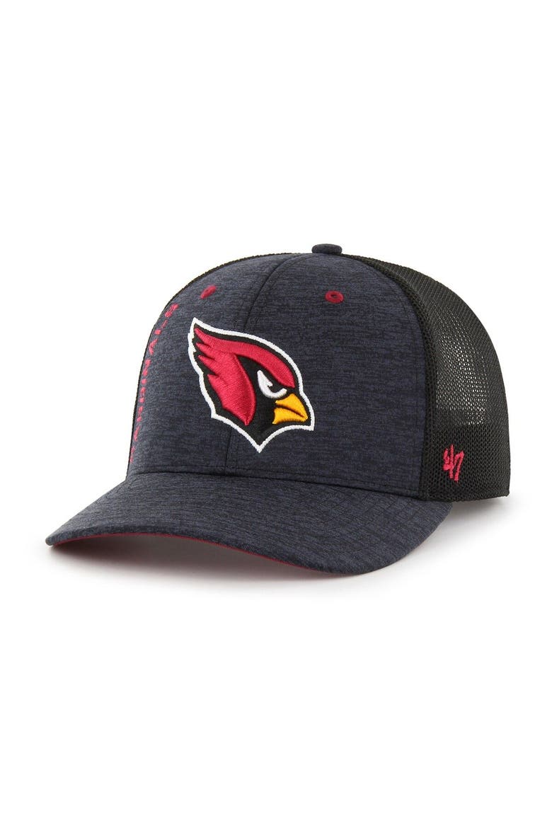 Men's '47 Black Arizona Cardinals Pixelation Trophy Flex Hat, Main, color, Black