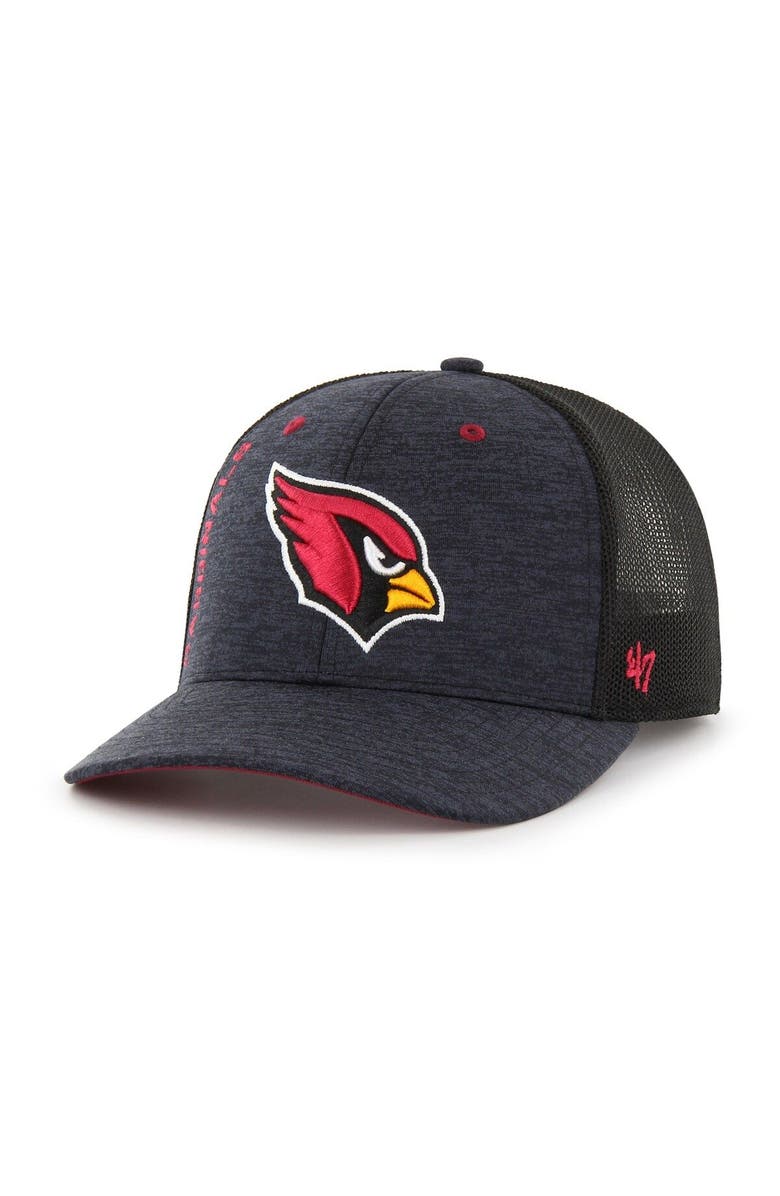 '47 Men's '47 Black Arizona Cardinals Pixelation Trophy Flex Hat, Main, color,