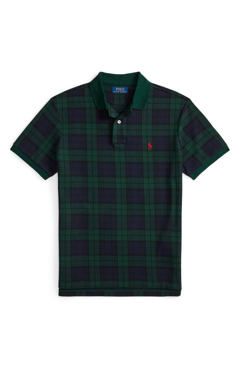Polo Ralph Lauren Classic Fit Palid Jacquard Cotton Polo, Alternate, color, Blackwatch Tartan