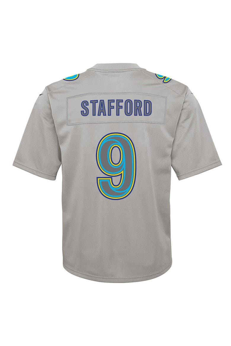 Youth Nike Matthew Stafford Gray Los Angeles Rams Atmosphere Game Jersey, Alternate, color, Gray
