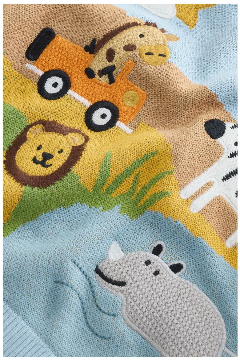 Kids' Safari Scene Sweater, Alternate, color, MULTI